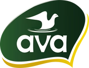ava coconut oil logo in green and gold